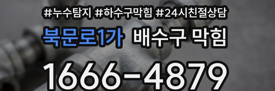 북문로1가 배수구 막힘