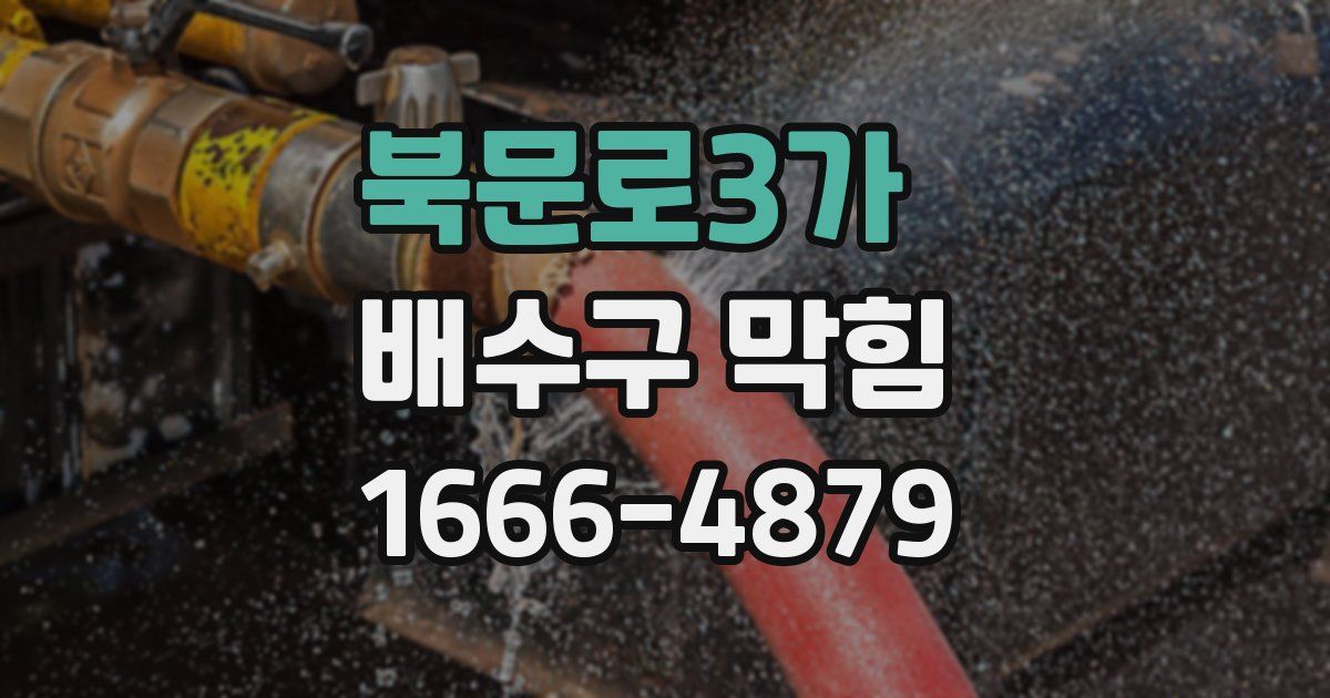 북문로3가 배수구 막힘