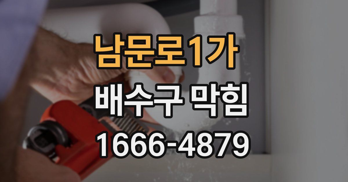 남문로1가 배수구 막힘