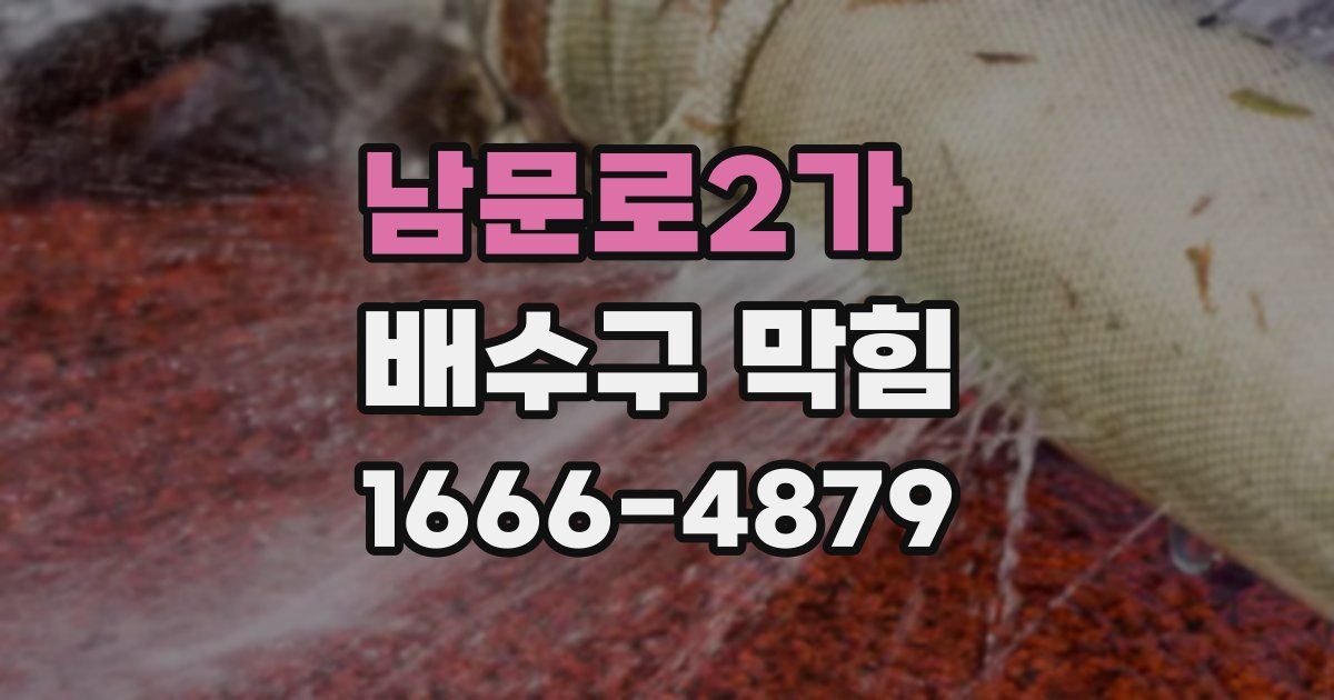 남문로2가 배수구 막힘