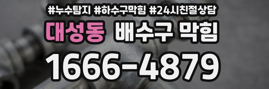 대성동 배수구 막힘