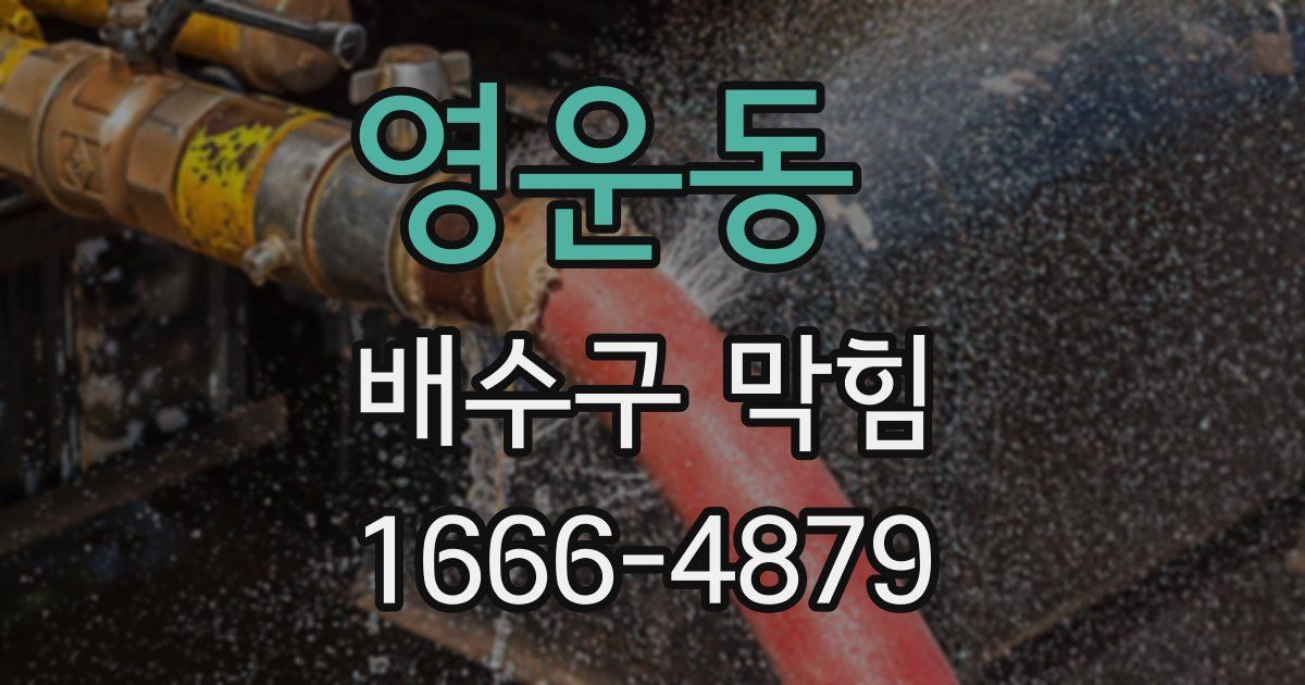 영운동 배수구 막힘