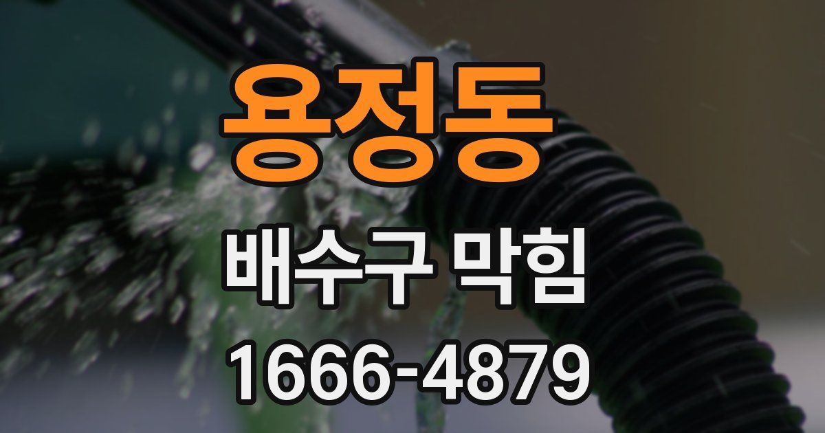 용정동 배수구 막힘