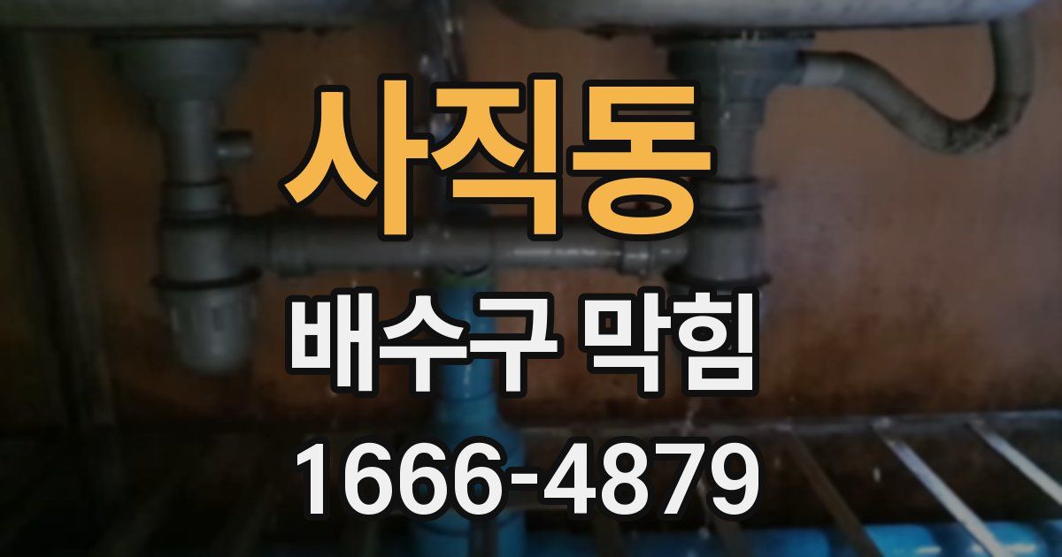 사직동 배수구 막힘