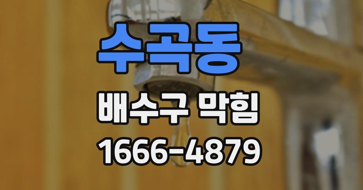 수곡동 배수구 막힘
