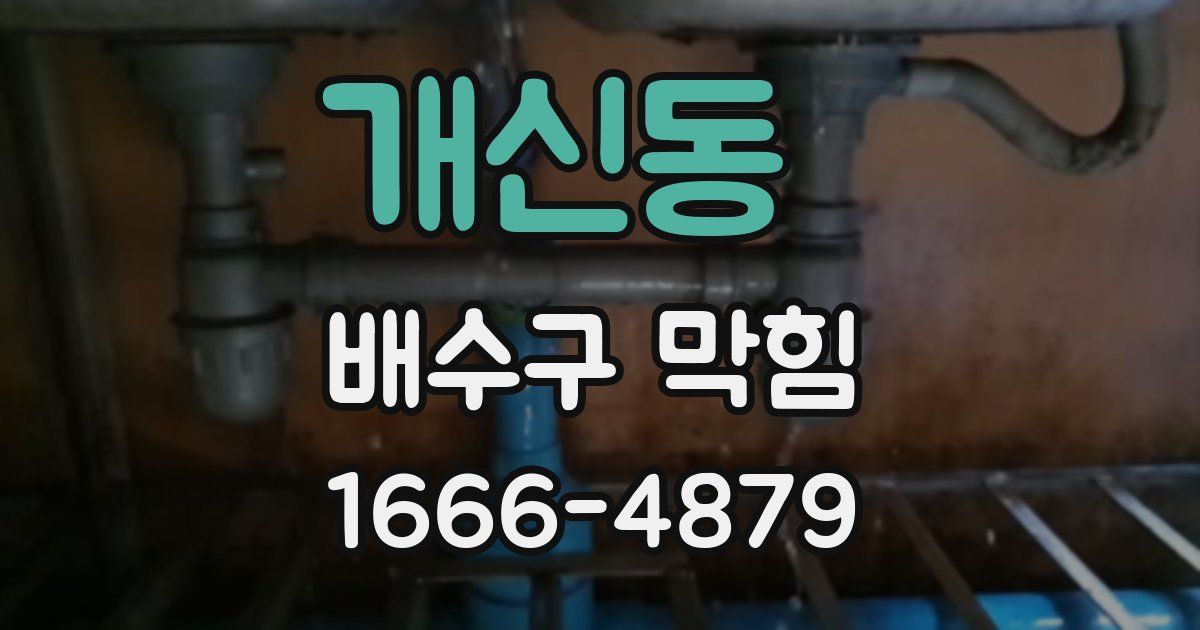 개신동 배수구 막힘