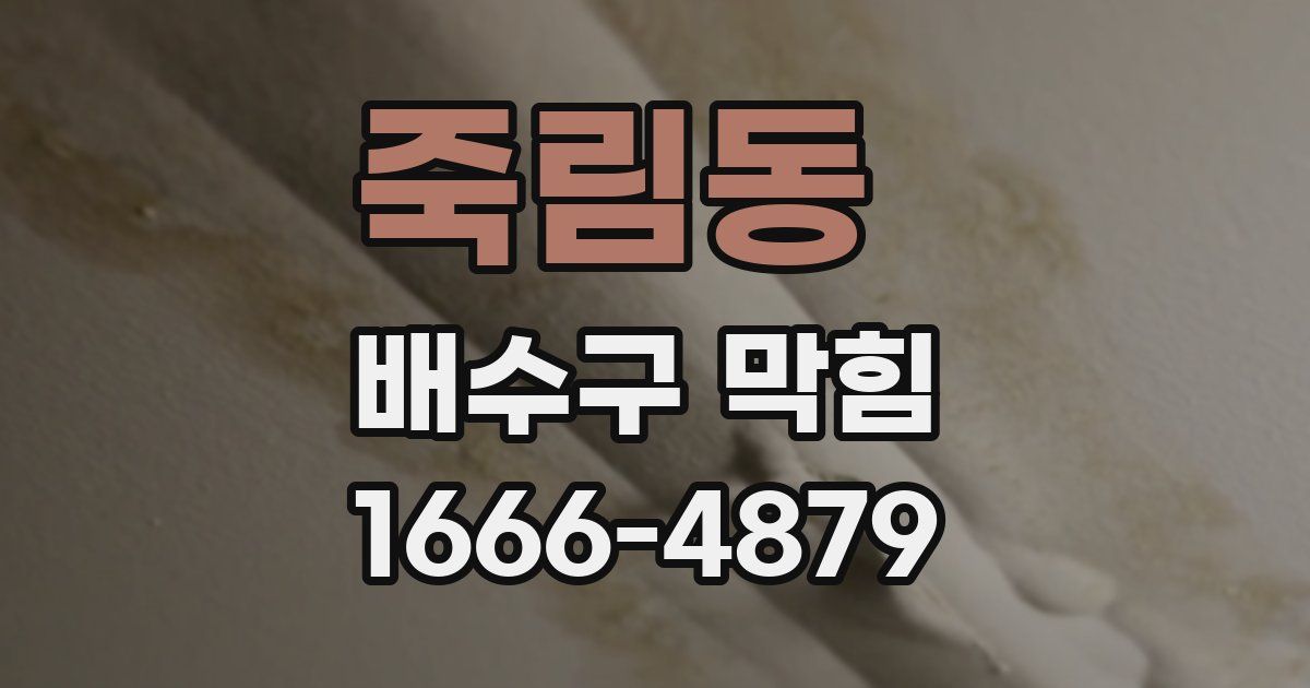 죽림동 배수구 막힘