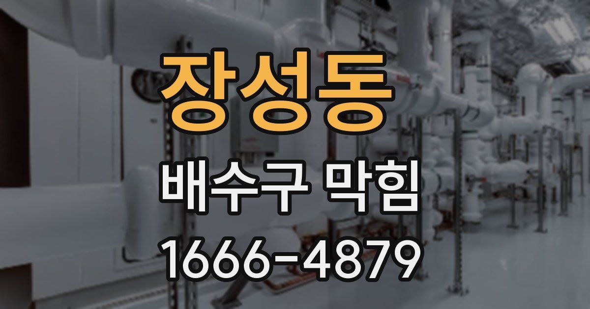 장성동 배수구 막힘