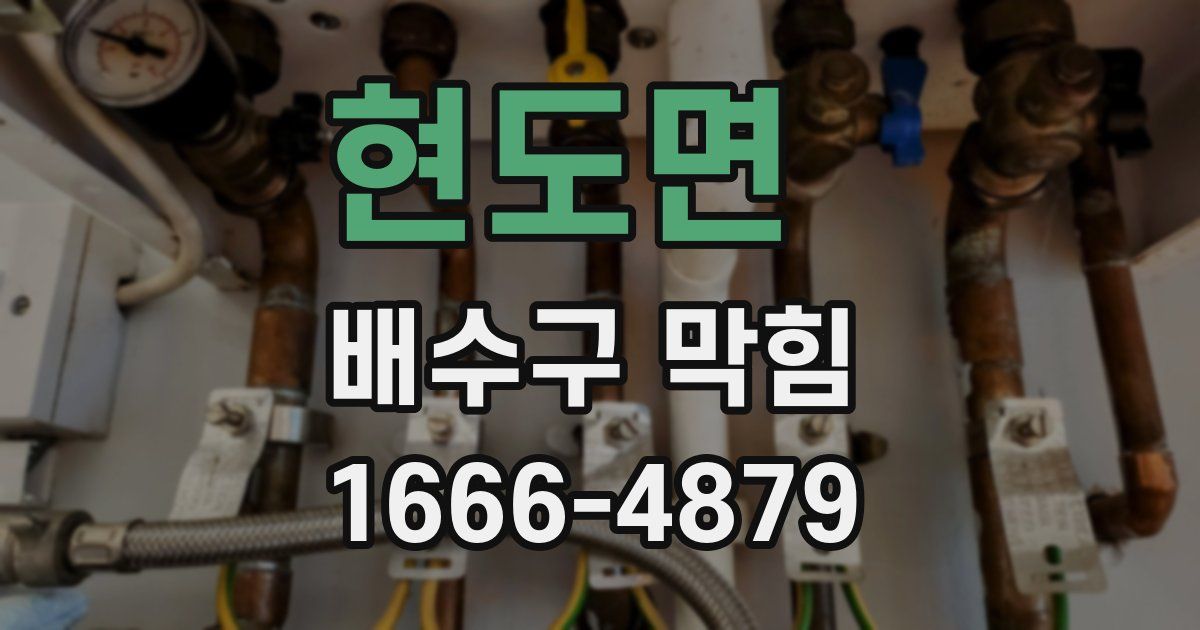 현도면 배수구 막힘