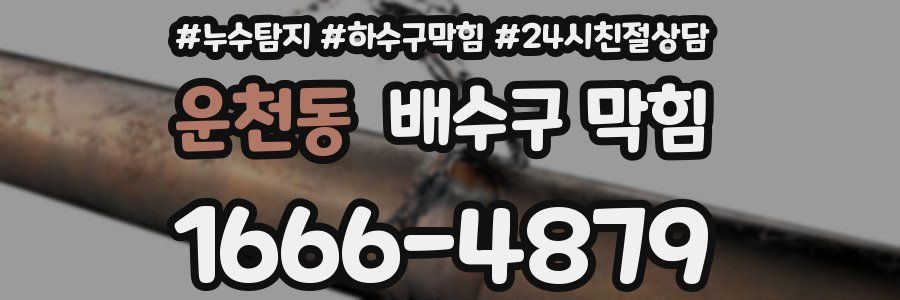 운천동 배수구 막힘