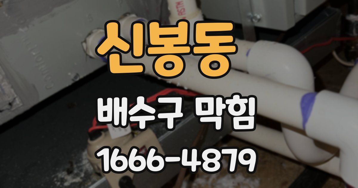 신봉동 배수구 막힘