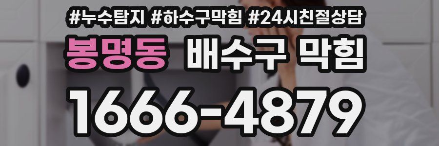 봉명동 배수구 막힘