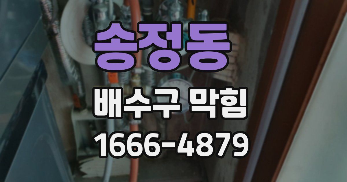 송정동 배수구 막힘