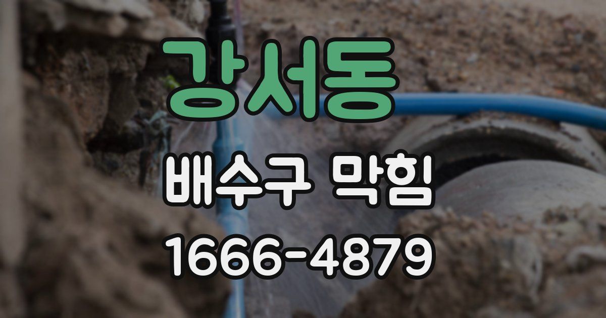 강서동 배수구 막힘