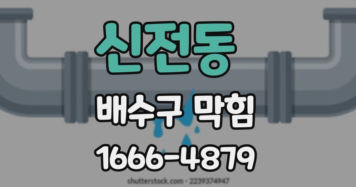 신전동 배수구 막힘