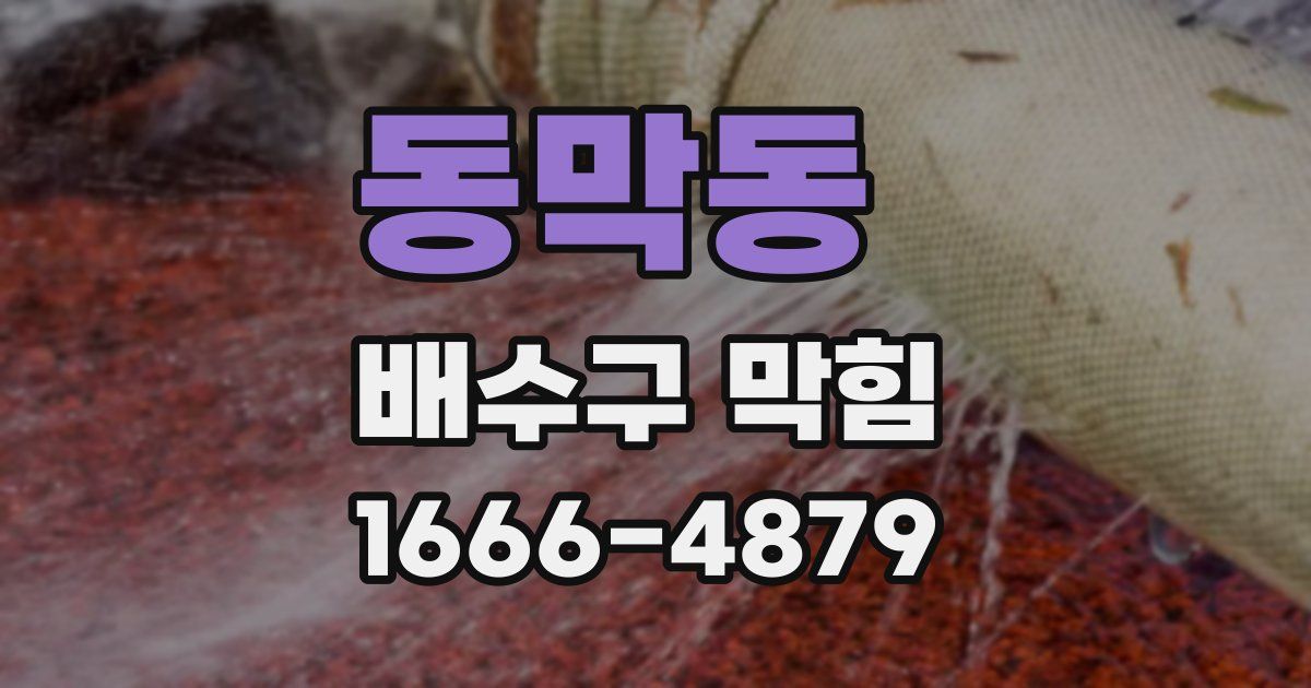 동막동 배수구 막힘