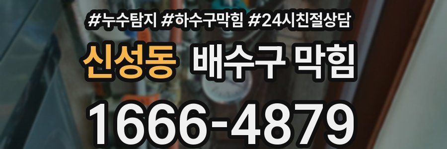 신성동 배수구 막힘