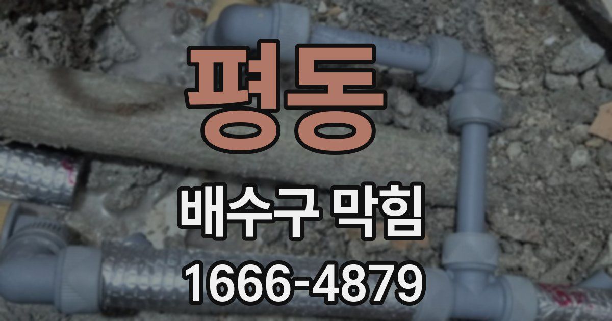 평동 배수구 막힘
