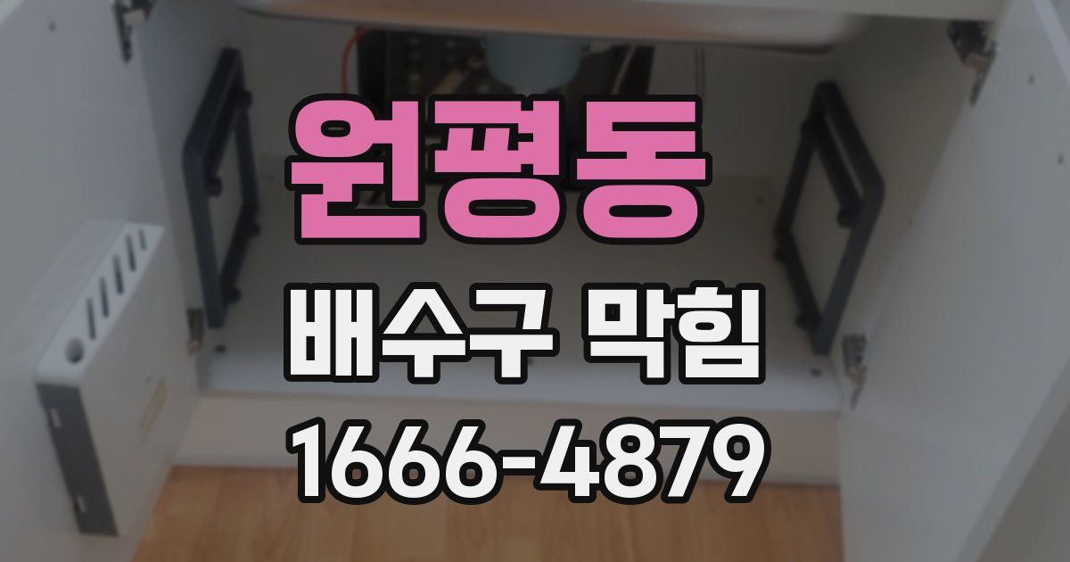 원평동 배수구 막힘