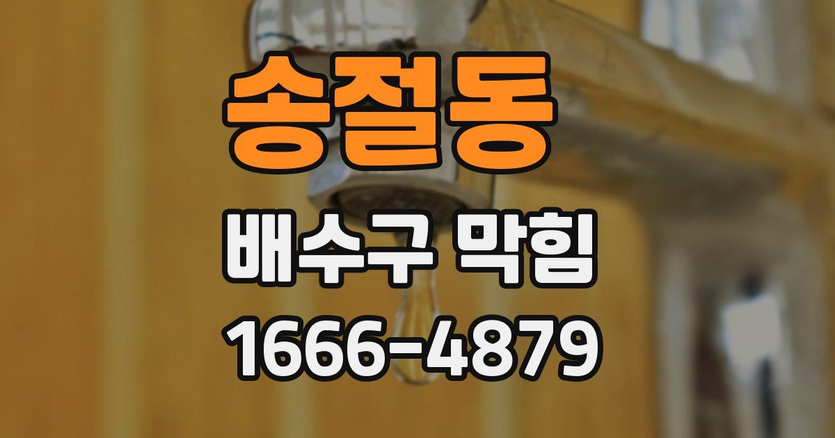 송절동 배수구 막힘