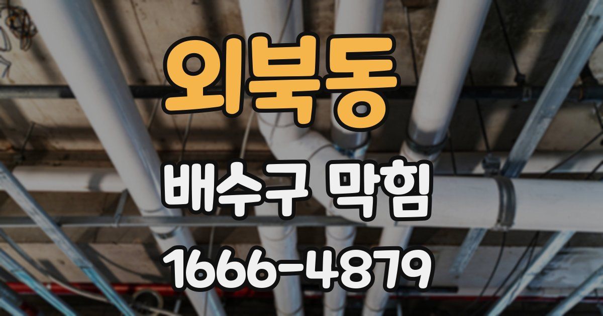 외북동 배수구 막힘