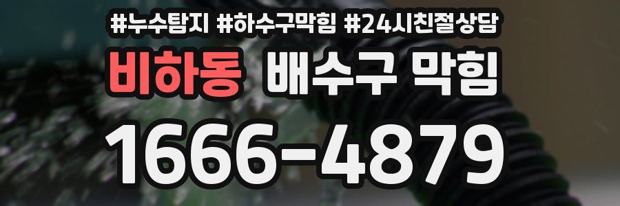 비하동 배수구 막힘