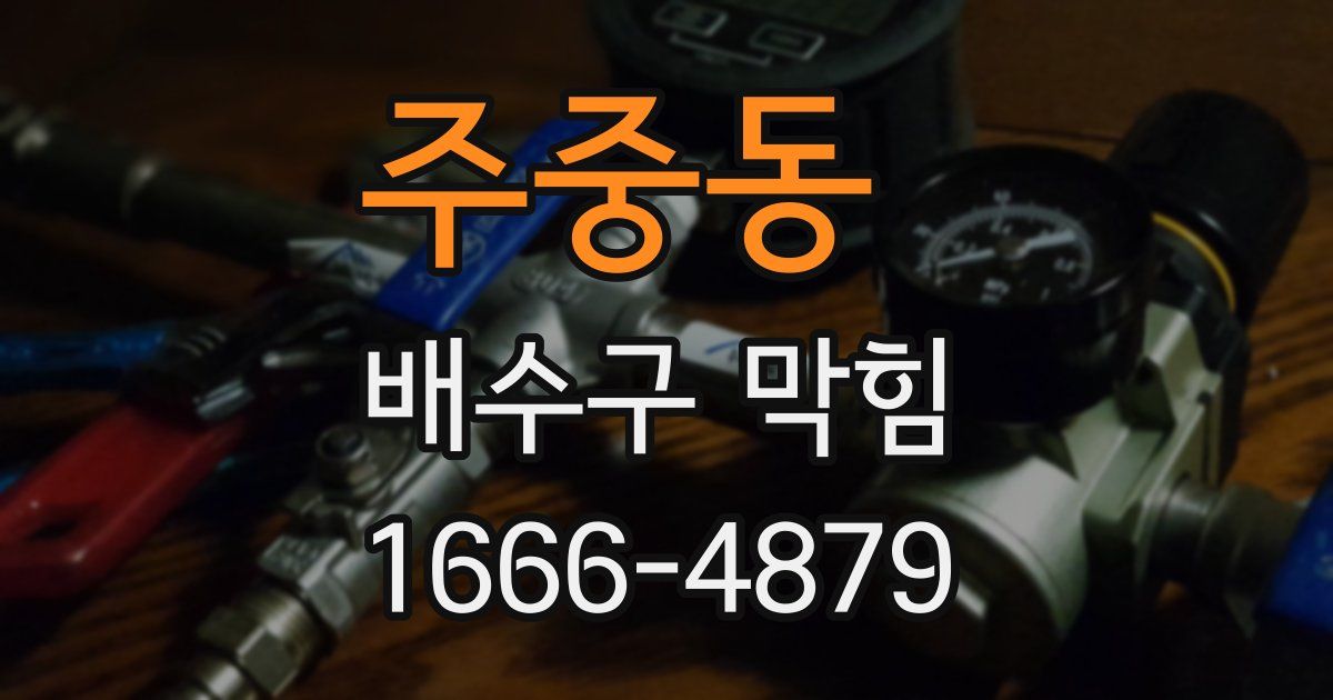 주중동 배수구 막힘