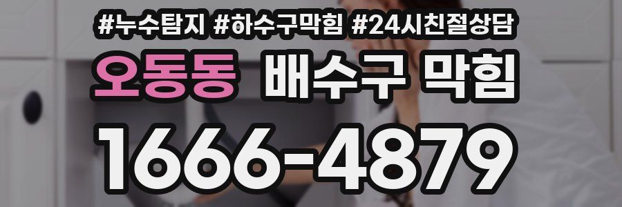 오동동 배수구 막힘