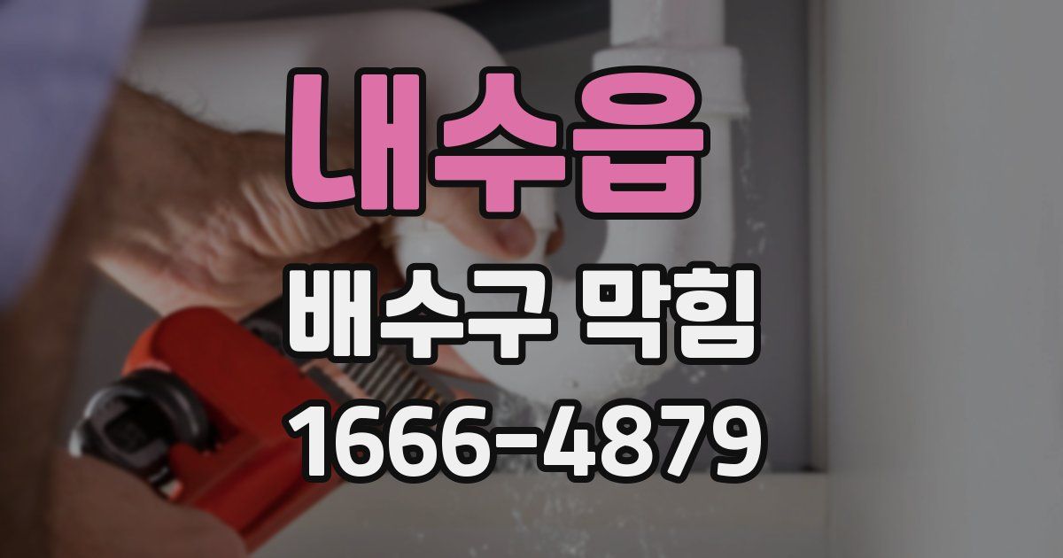 내수읍 배수구 막힘