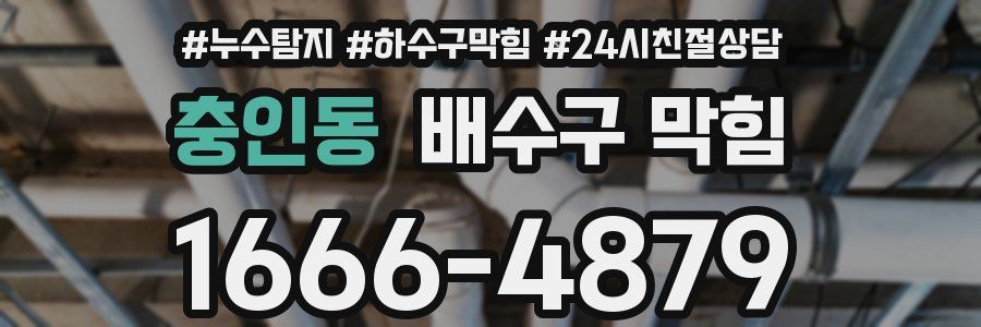 충인동 배수구 막힘