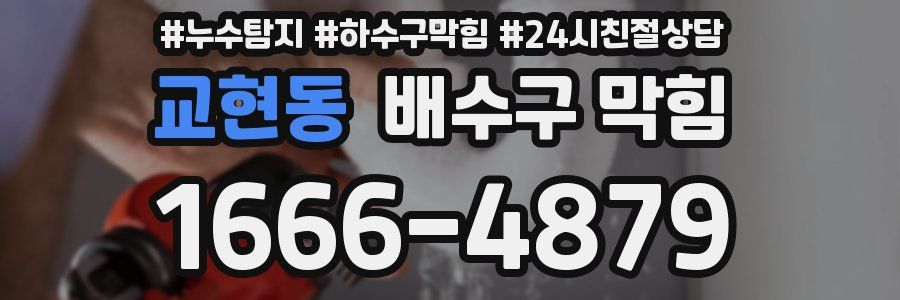 교현동 배수구 막힘