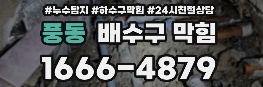 풍동 배수구 막힘