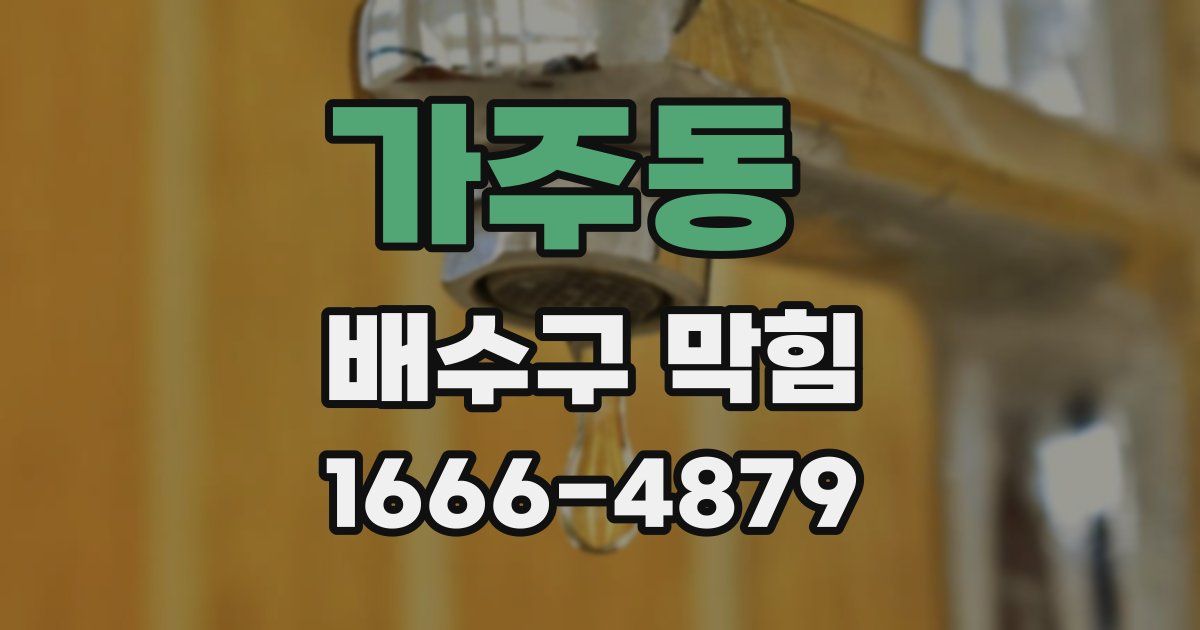 가주동 배수구 막힘