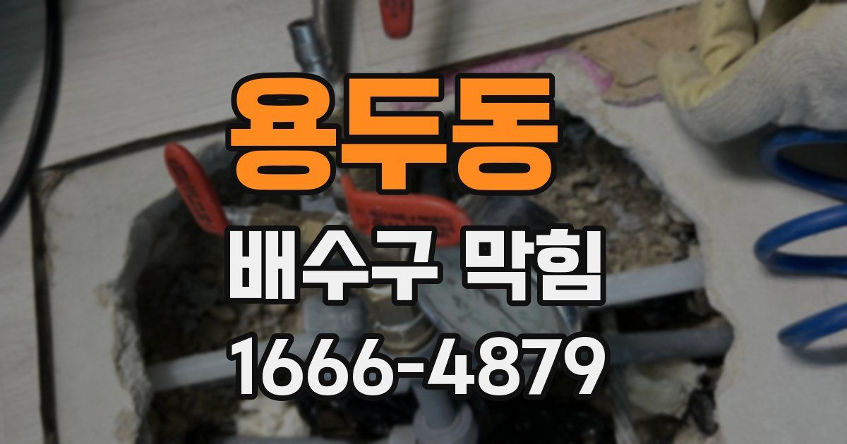 용두동 배수구 막힘