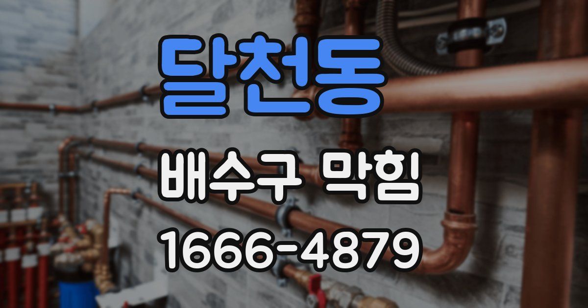 달천동 배수구 막힘
