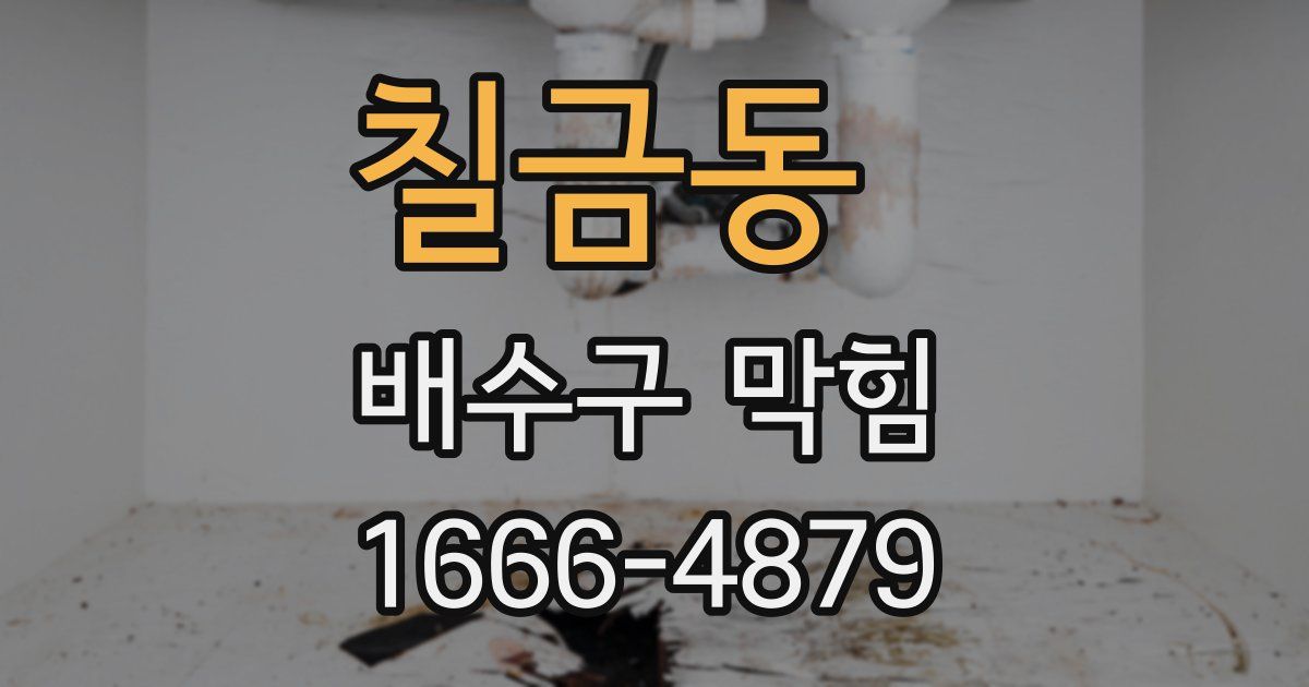 칠금동 배수구 막힘