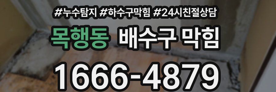 목행동 배수구 막힘