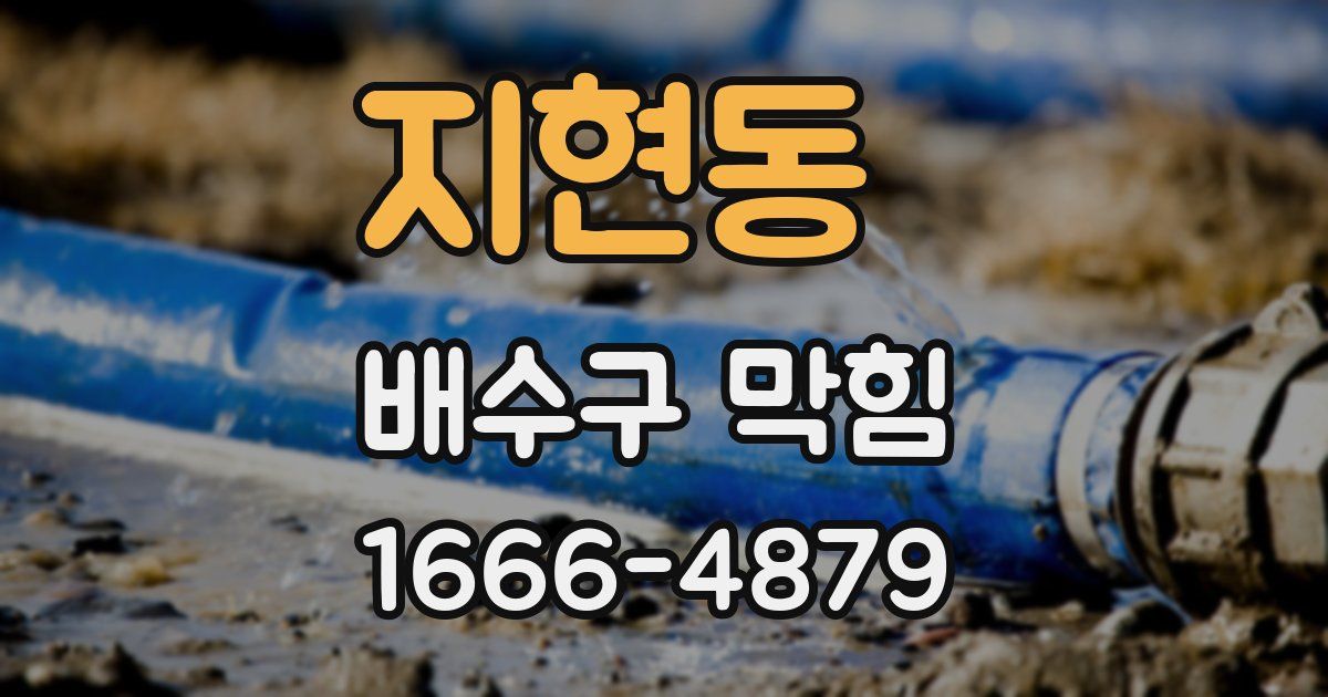 지현동 배수구 막힘
