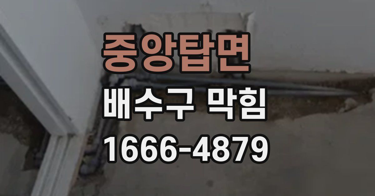 중앙탑면 배수구 막힘