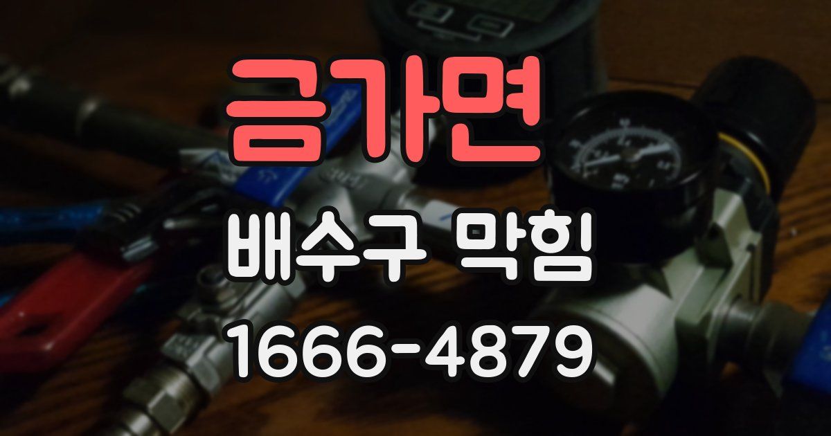 금가면 배수구 막힘