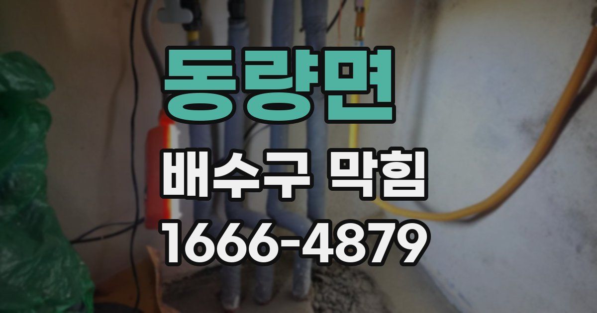 동량면 배수구 막힘