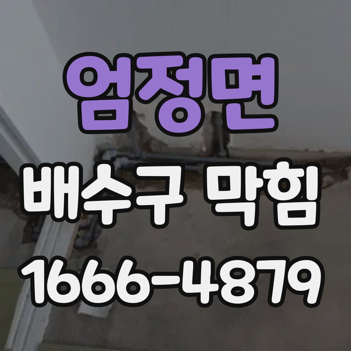 엄정면 배수구 막힘