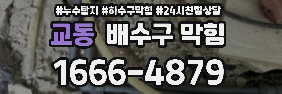 교동 배수구 막힘