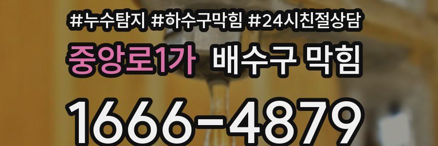 중앙로1가 배수구 막힘