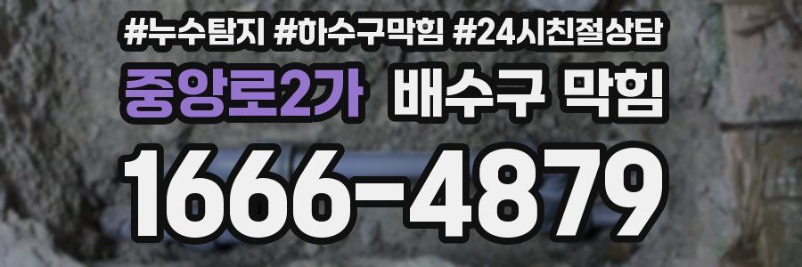 중앙로2가 배수구 막힘