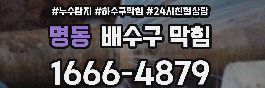 명동 배수구 막힘