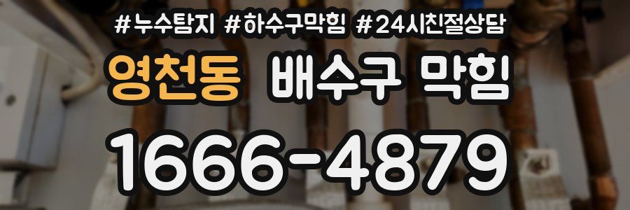 영천동 배수구 막힘