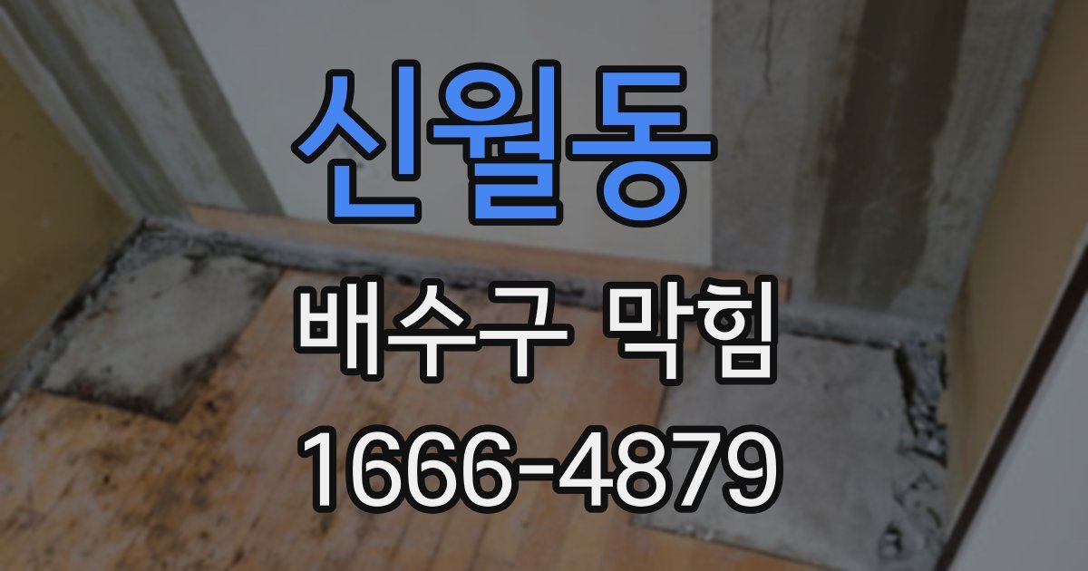 신월동 배수구 막힘