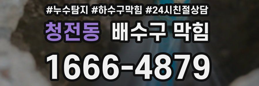 청전동 배수구 막힘