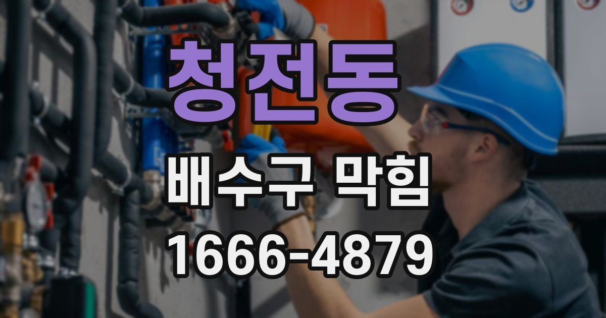 청전동 배수구 막힘